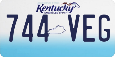 KY license plate 744VEG