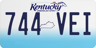 KY license plate 744VEI