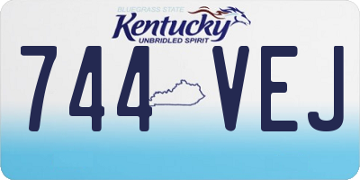 KY license plate 744VEJ