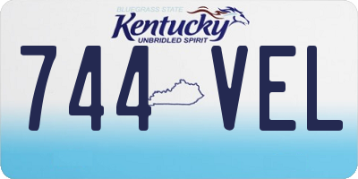 KY license plate 744VEL