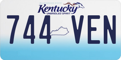 KY license plate 744VEN