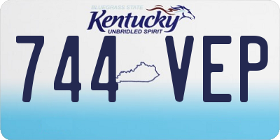 KY license plate 744VEP