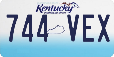 KY license plate 744VEX