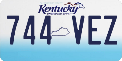 KY license plate 744VEZ