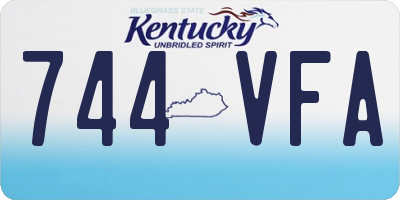 KY license plate 744VFA