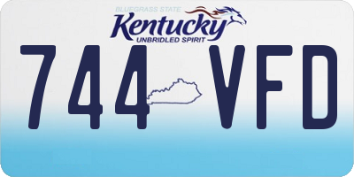 KY license plate 744VFD