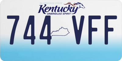 KY license plate 744VFF