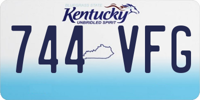 KY license plate 744VFG