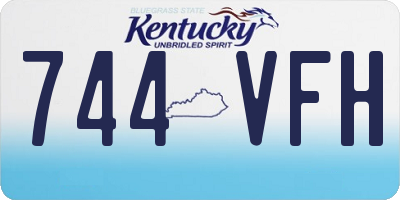 KY license plate 744VFH