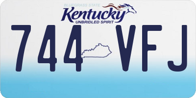 KY license plate 744VFJ
