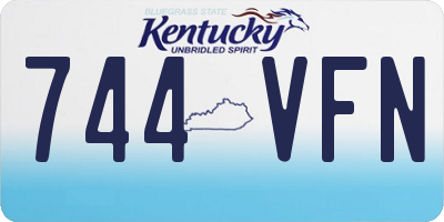 KY license plate 744VFN