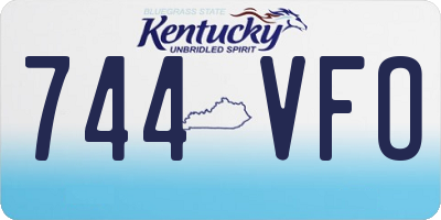 KY license plate 744VFO
