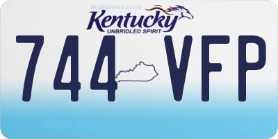 KY license plate 744VFP