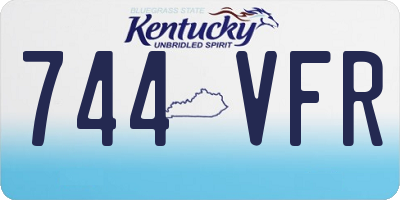 KY license plate 744VFR