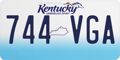 KY license plate 744VGA