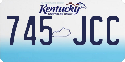 KY license plate 745JCC