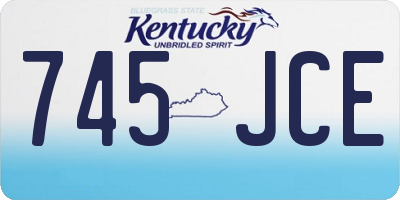 KY license plate 745JCE