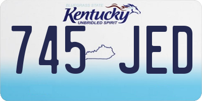 KY license plate 745JED