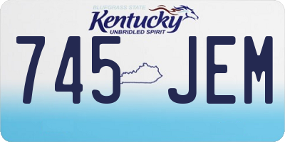 KY license plate 745JEM