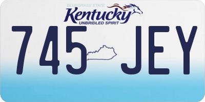 KY license plate 745JEY