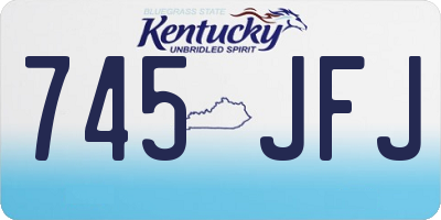 KY license plate 745JFJ