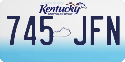KY license plate 745JFN