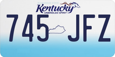 KY license plate 745JFZ