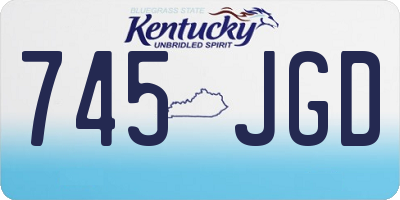 KY license plate 745JGD