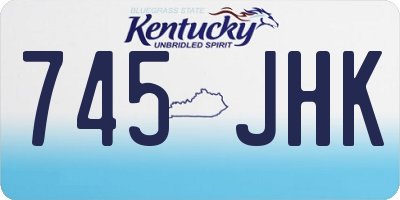 KY license plate 745JHK