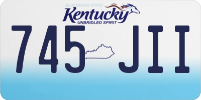 KY license plate 745JII