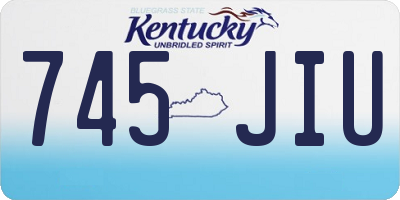 KY license plate 745JIU