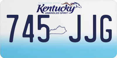 KY license plate 745JJG