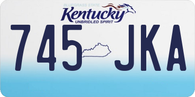 KY license plate 745JKA
