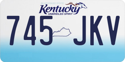 KY license plate 745JKV