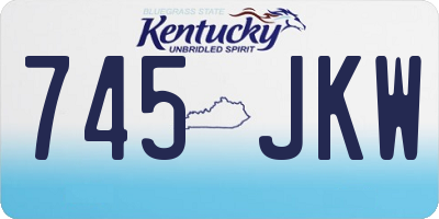 KY license plate 745JKW