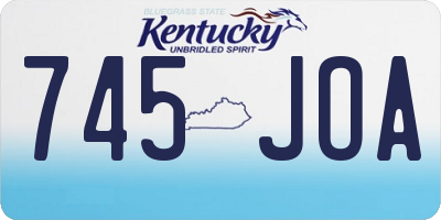 KY license plate 745JOA