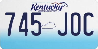 KY license plate 745JOC