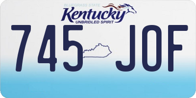 KY license plate 745JOF