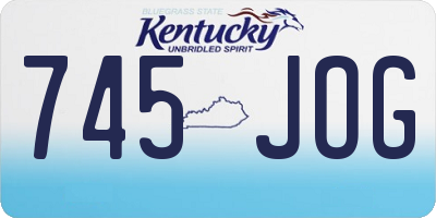 KY license plate 745JOG
