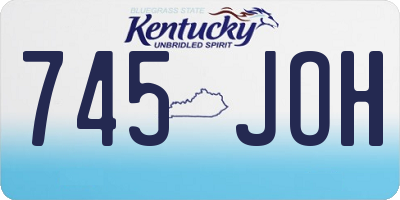 KY license plate 745JOH