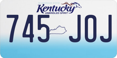 KY license plate 745JOJ