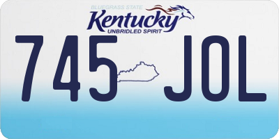 KY license plate 745JOL