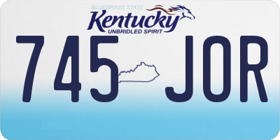KY license plate 745JOR
