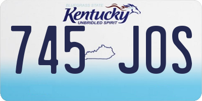 KY license plate 745JOS