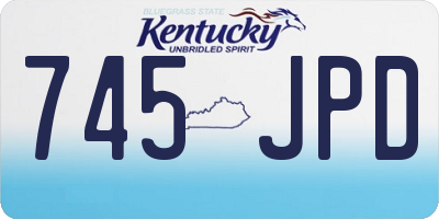 KY license plate 745JPD
