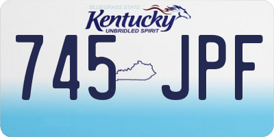 KY license plate 745JPF