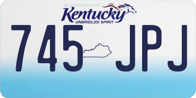 KY license plate 745JPJ