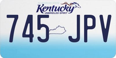 KY license plate 745JPV