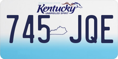 KY license plate 745JQE