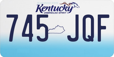 KY license plate 745JQF